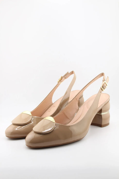 Capelli Rossi Slingback Patent Leather Block Heels